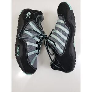 (O5) Kuru Chicane Womens Size 8.5W Trail Hiking Shoes Black Teal Lace Up Comfort